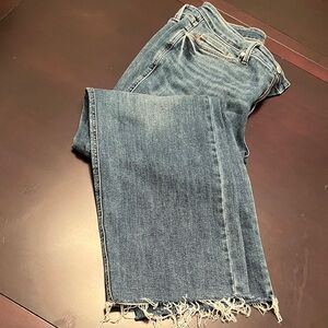 Judy Blue Distressed Flare Jeans - Deep Blue